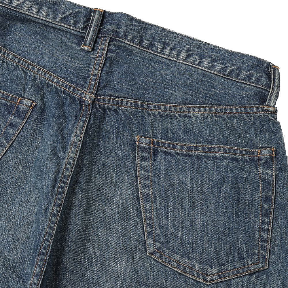 Washed Denim Wide Pants