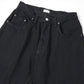ブラック スビンコットン 13.5oz バギーデニム(BLACK)