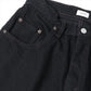 ブラック スビンコットン 13.5oz バギーデニム(BLACK)