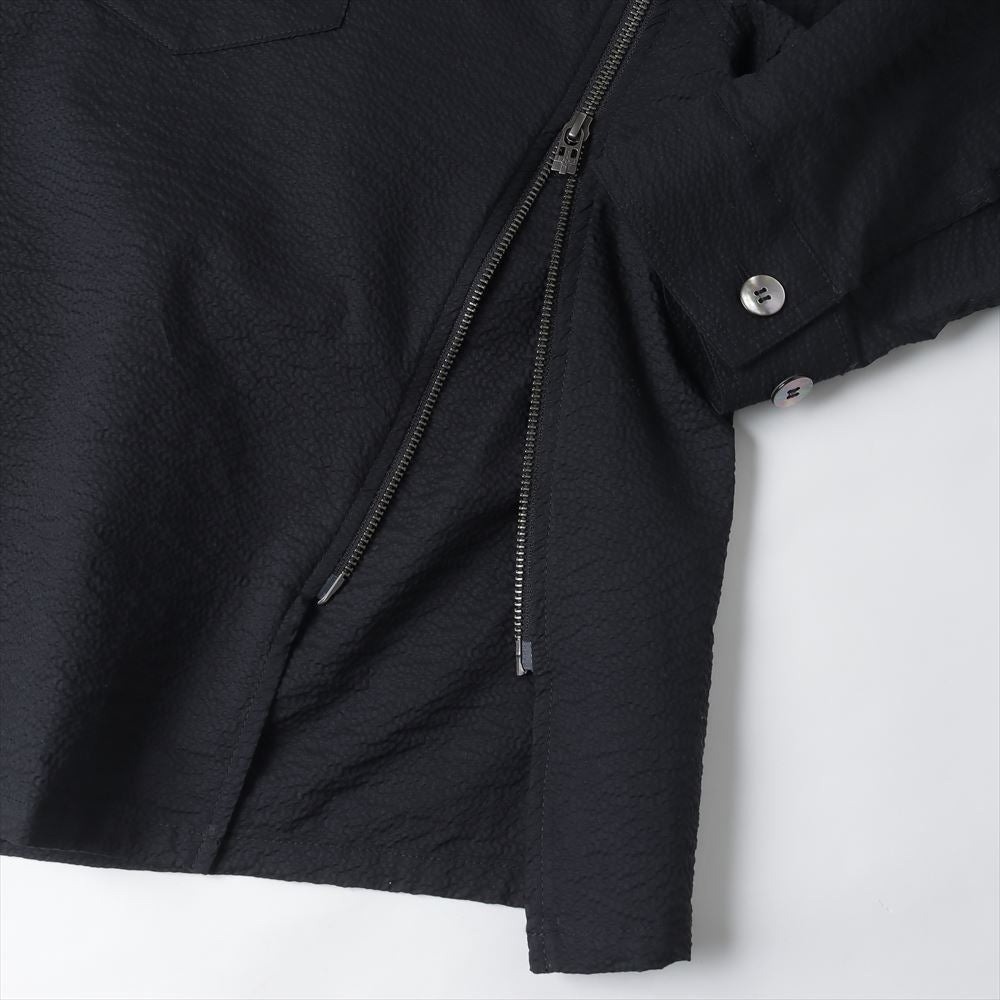 WRINKLE CRUSHED ZIP SHIRT