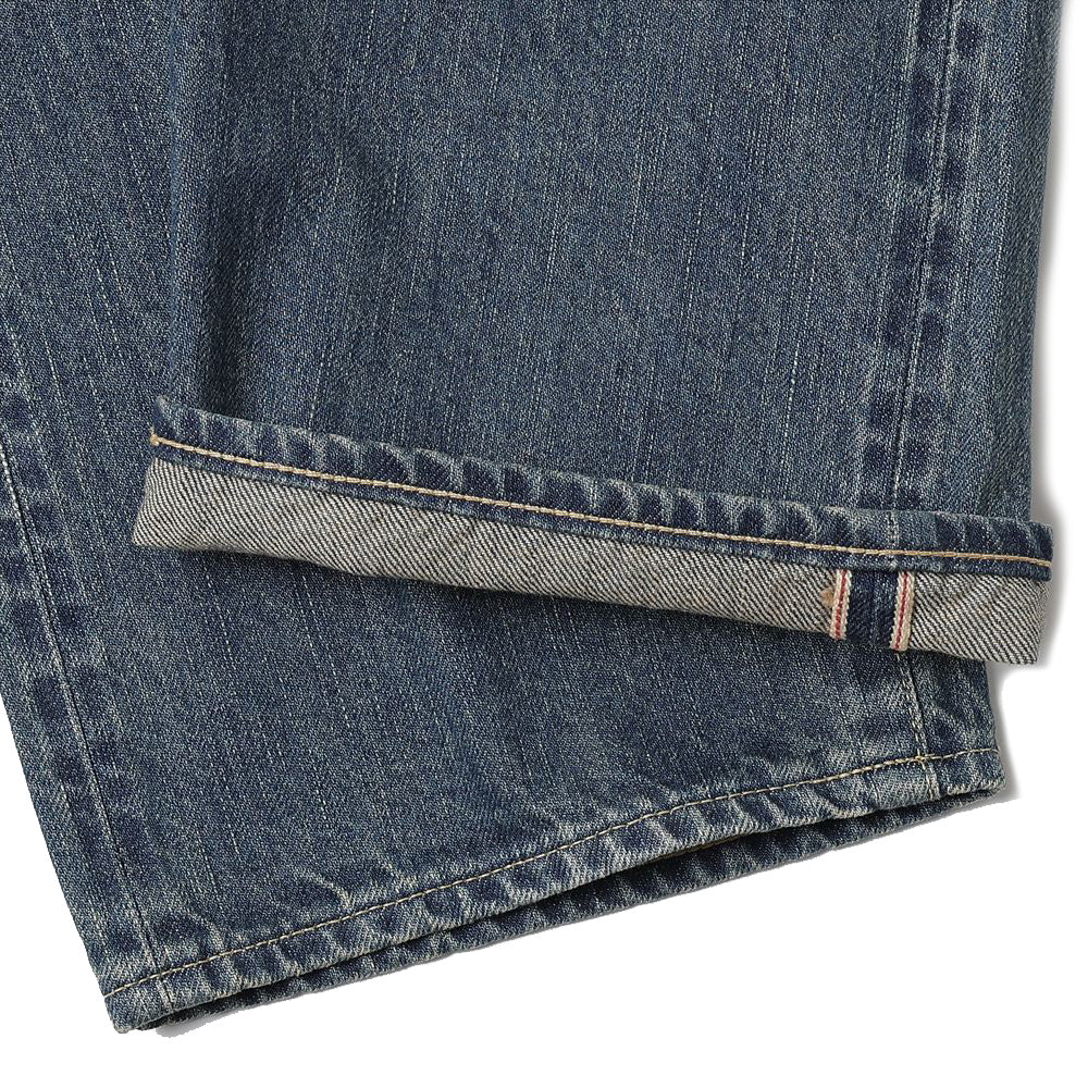 Washed Denim Wide Pants