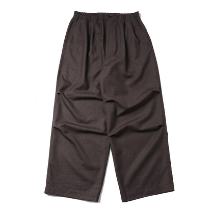 WOOL WIDE TRACK TROUSERS