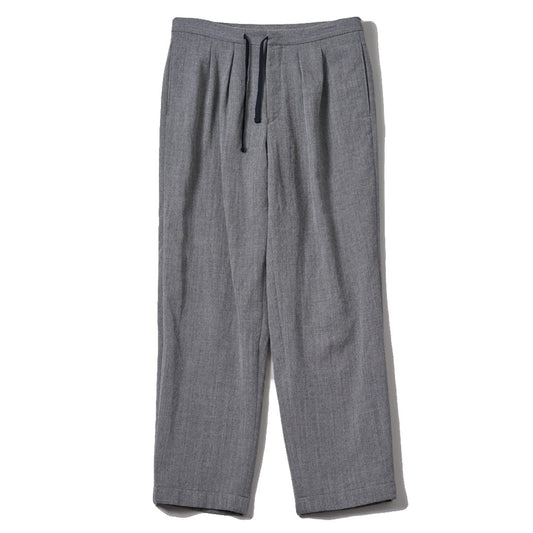 Wool Herringbone Easy Trousers