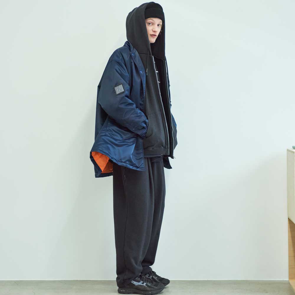 SFC FULL ZIP HOODY(BLACK MELANGE)