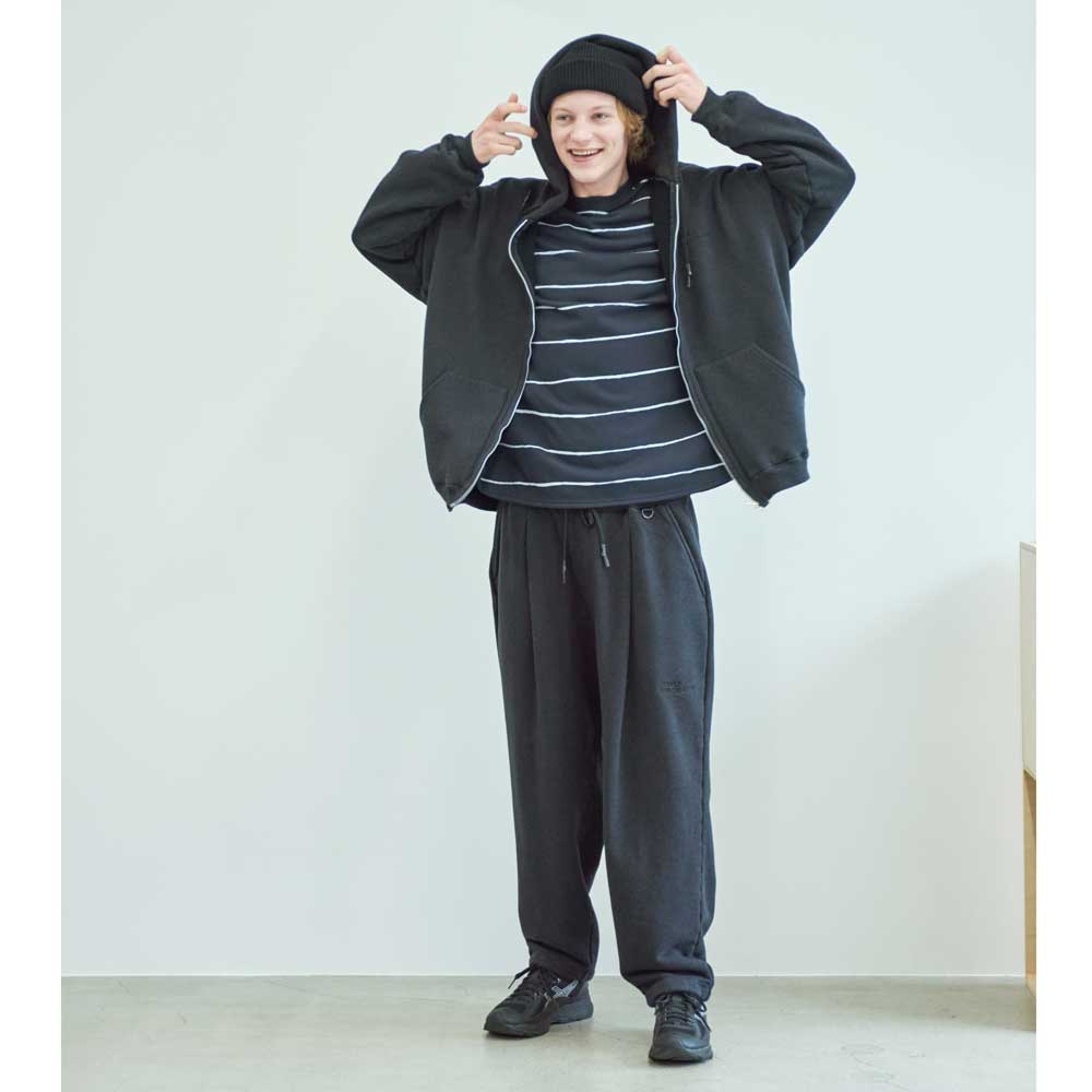 SFC FULL ZIP HOODY(BLACK MELANGE)