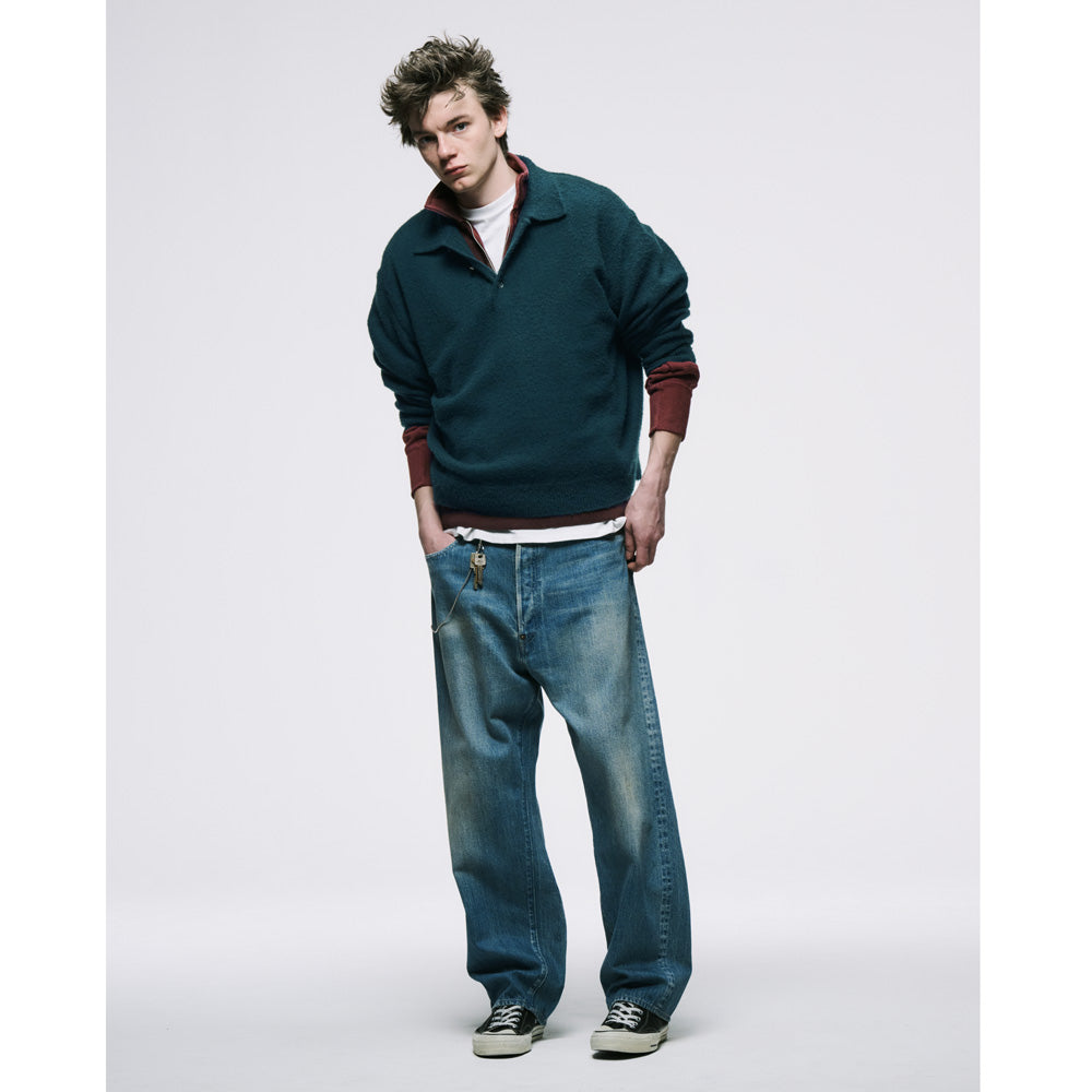 No.22 Washed Wide Denim Pants(INDIGO)