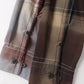 OMBRE PLAID OPEN COLLAR BLOUSE