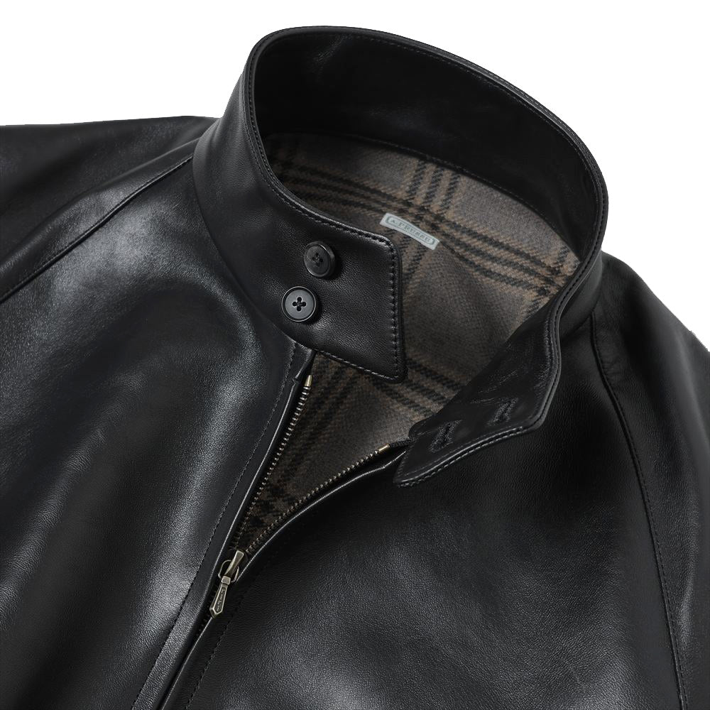 Leather Harrington Jacket