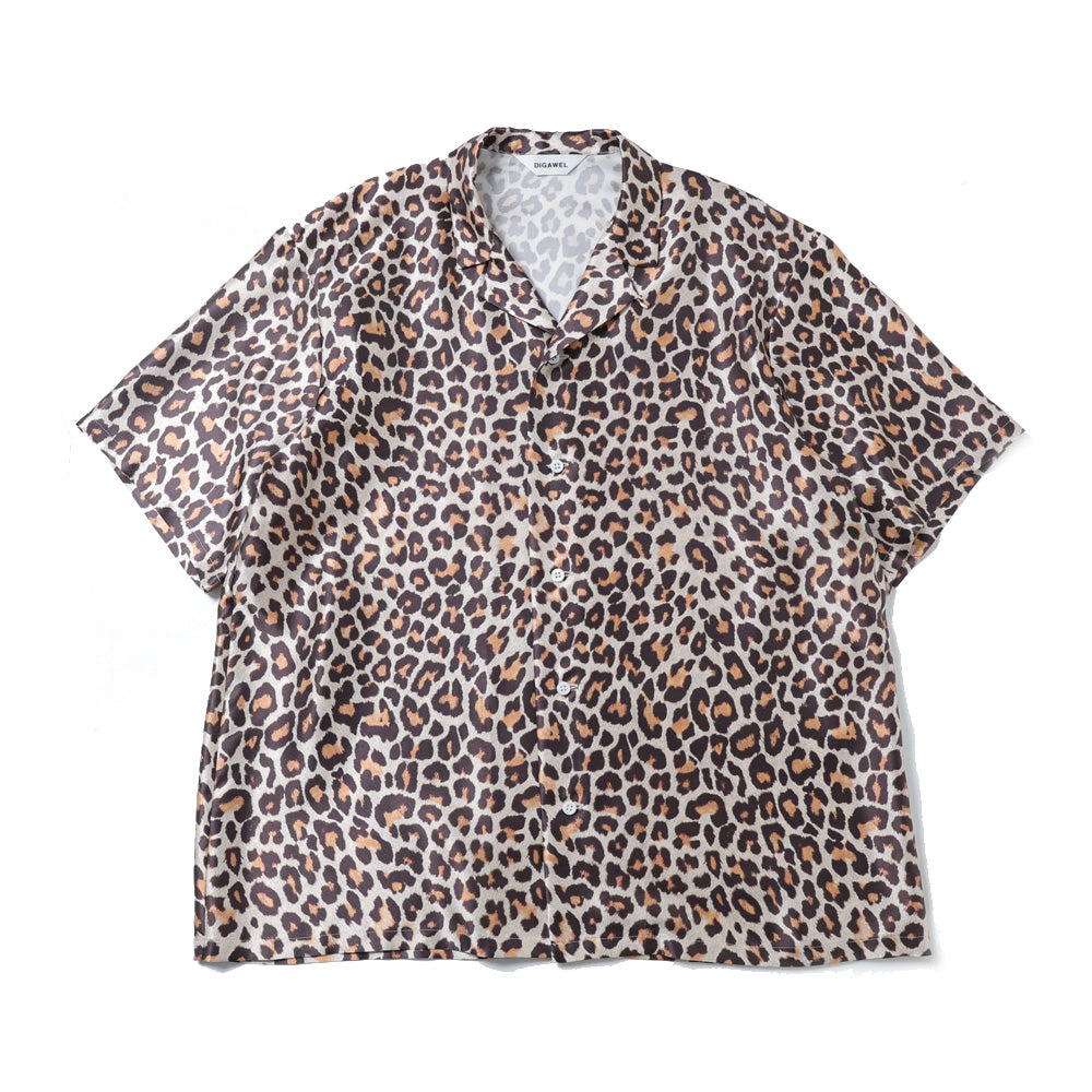 Silk open collar SS shirt