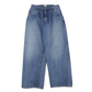 Indigo Supima Cotton 13.5oz Baggy Denim Dark Blue Distressed