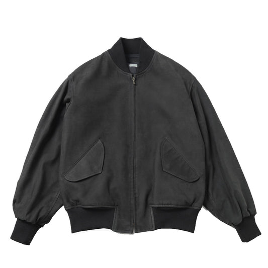 Nubuck Leather Rib Blouson