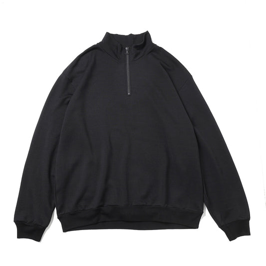 LIGHT WOOL SWEAT HALF ZIP P/O