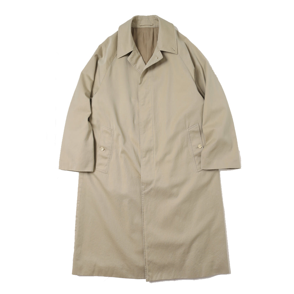 Cotton gabardine bal collar coat