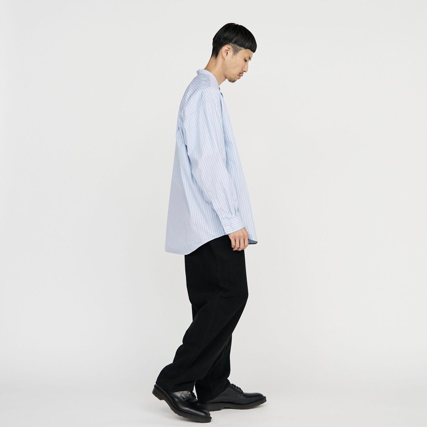 CANCLINI L/S Oversized Band Collar Shirt