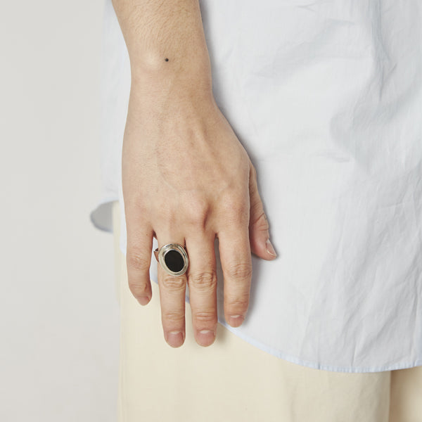 Amulet Ring with Onyx