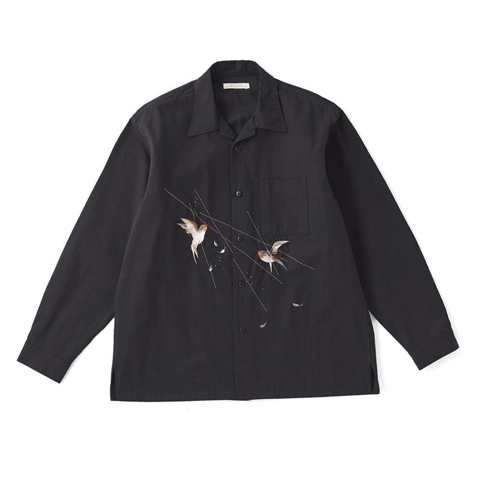 SILK NEP CLOTH SOUVENIR SHIRTS (Long-sleeve)