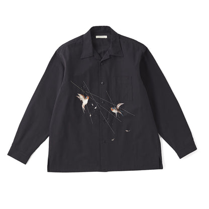 SILK NEP CLOTH SOUVENIR SHIRTS (Long-sleeve)