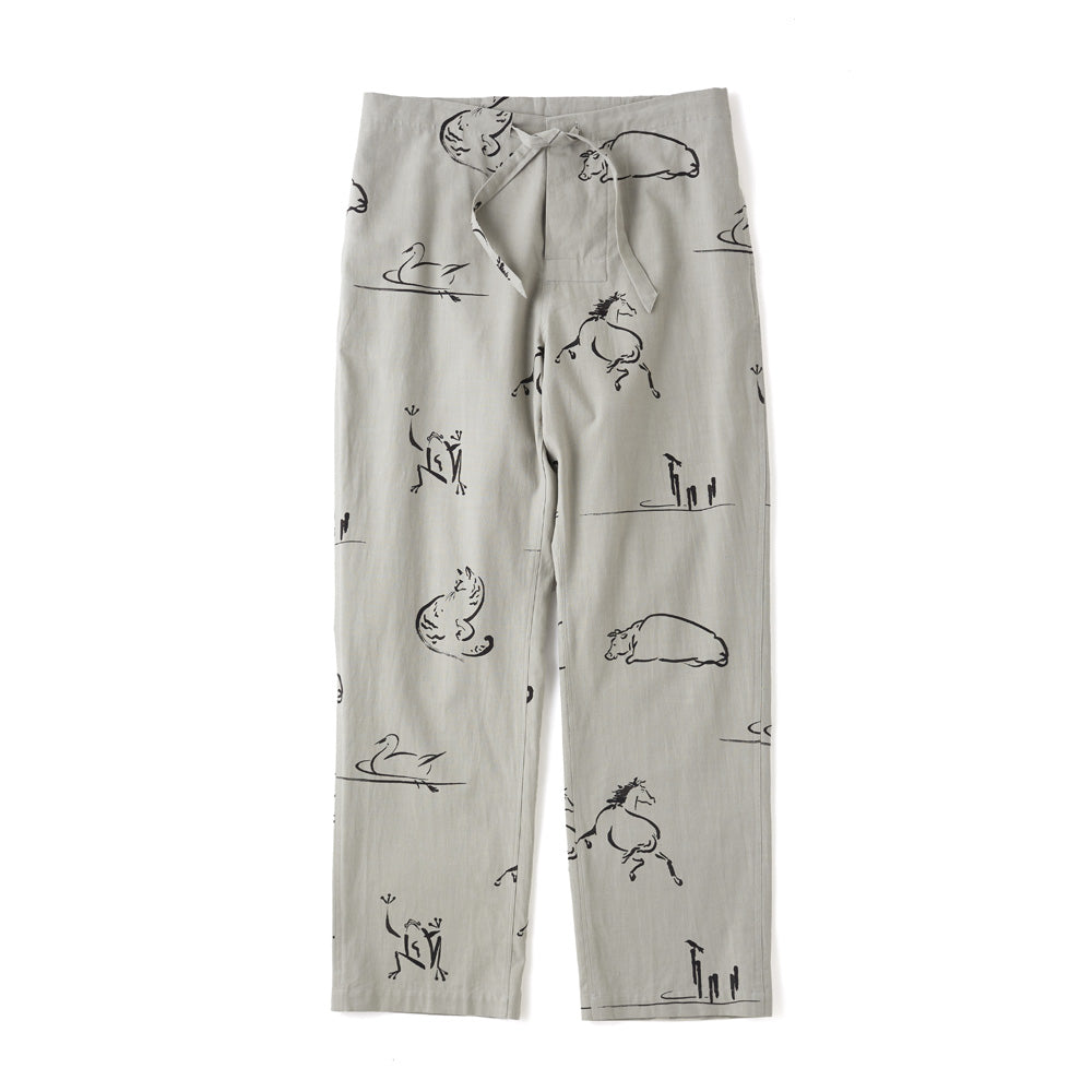ORIGINAL PRINTED EASY TROUSER (Animal Drawing)
