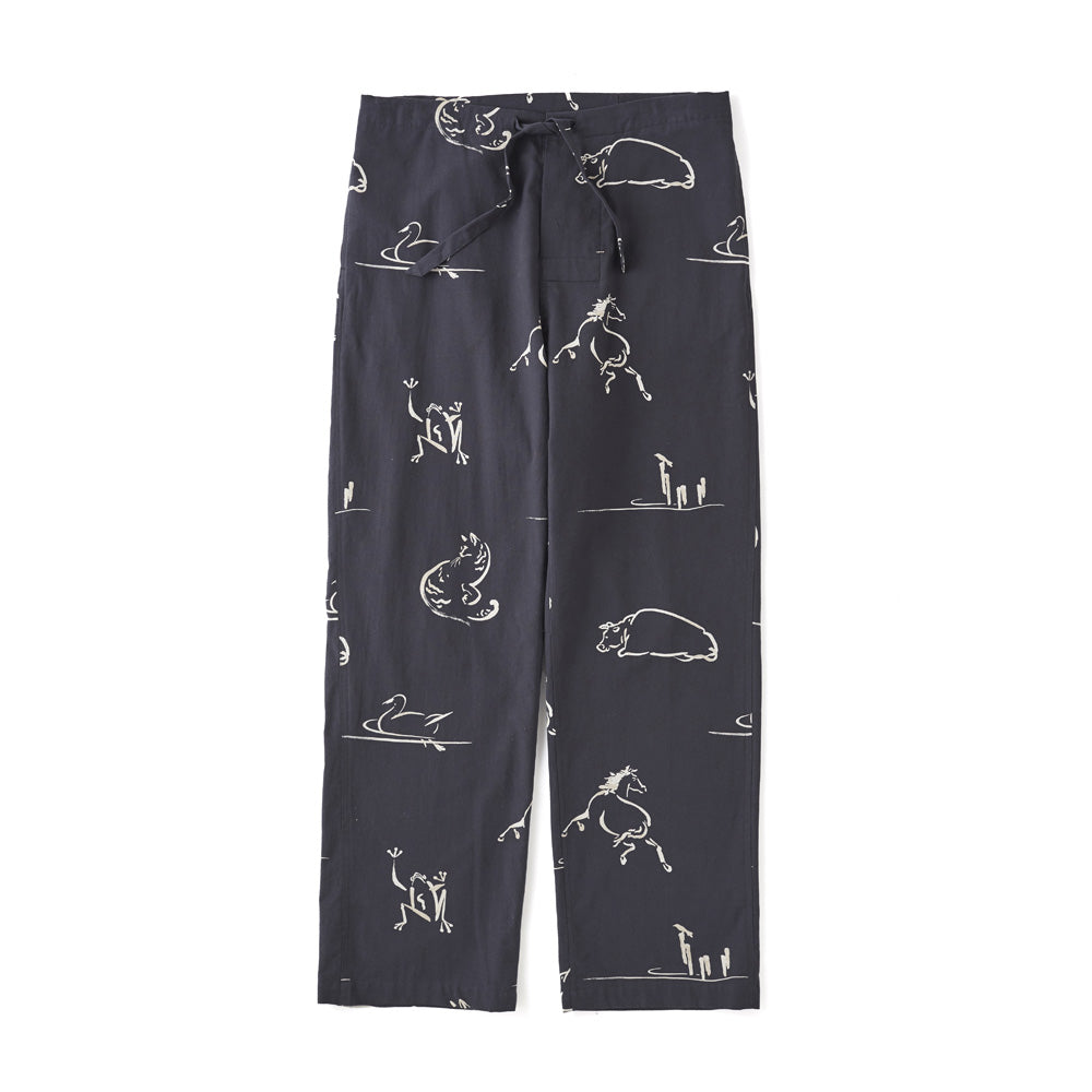 ORIGINAL PRINTED EASY TROUSER (Animal Drawing)