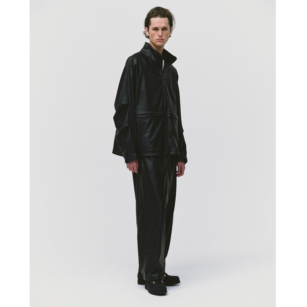 黒タグ GIORGIO ARMANI 織柄 スラックス ワイドパンツ 黒 52 EMPORIO ARMANI】アルマーニ サイドラインワイドスラックス