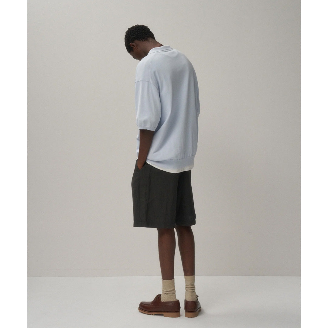 ATON) COTTON LINEN VOILE LOOSE FIT SHORTS (PRAGLM0404) | ATON