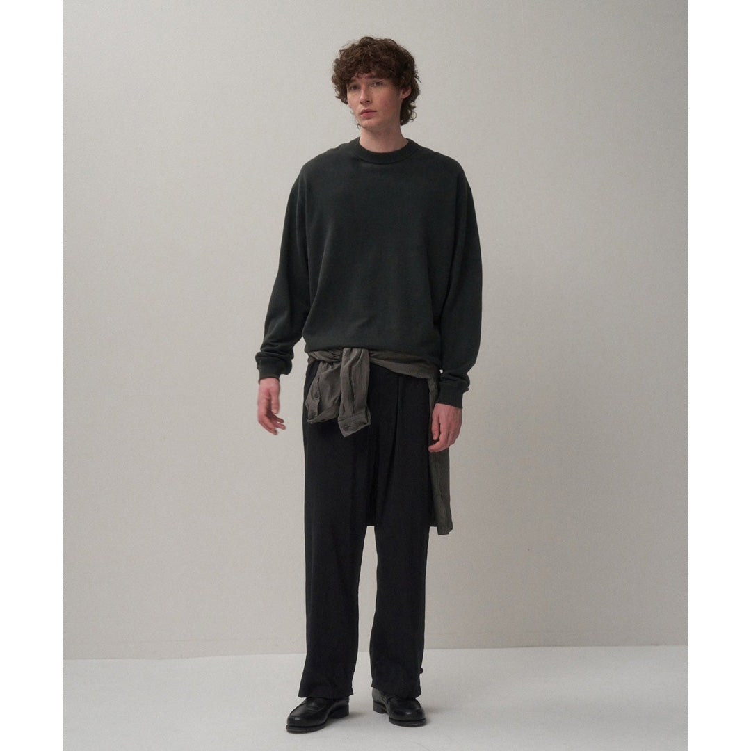 トップス ATON FRESCA KNIT CREWNECK SWEATER ATON - Fresca Knit Crew Neck Sweater -Tシャツ-（Green / グリーン
