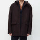 Hooded Melton Half Coat