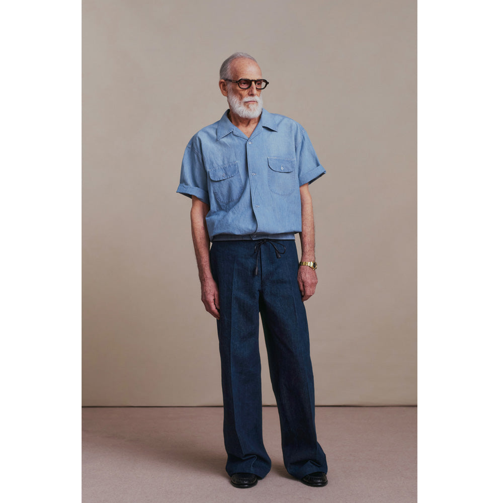 GATHERED WAIST MARLBORO SHIRTS (Short-sleeve)