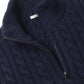 Cashmere Aran Half Zip Sweater