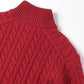Cashmere Aran Half Zip Sweater