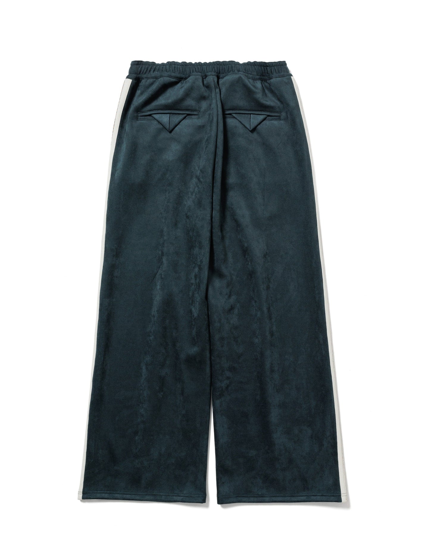 FAUX SUEDE FLARE TRACK PANTS