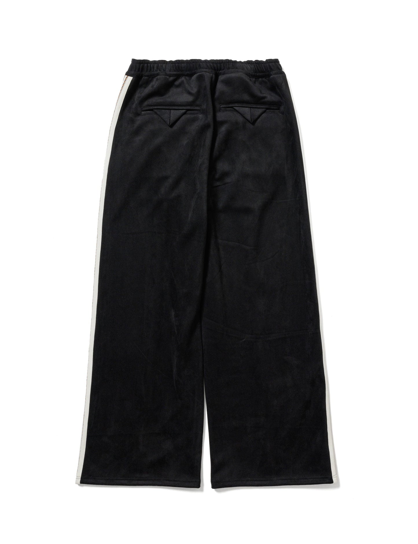 FAUX SUEDE FLARE TRACK PANTS