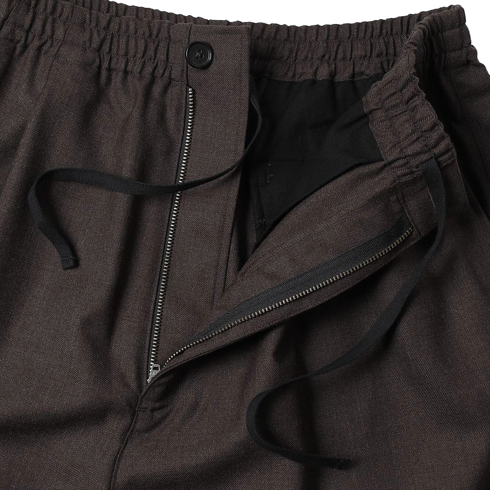 WOOL WIDE TRACK TROUSERS