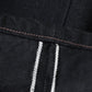 ブラック スビンコットン 13.5oz バギーデニム(BLACK)