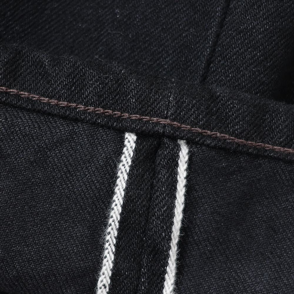 ブラック スビンコットン 13.5oz バギーデニム(BLACK)
