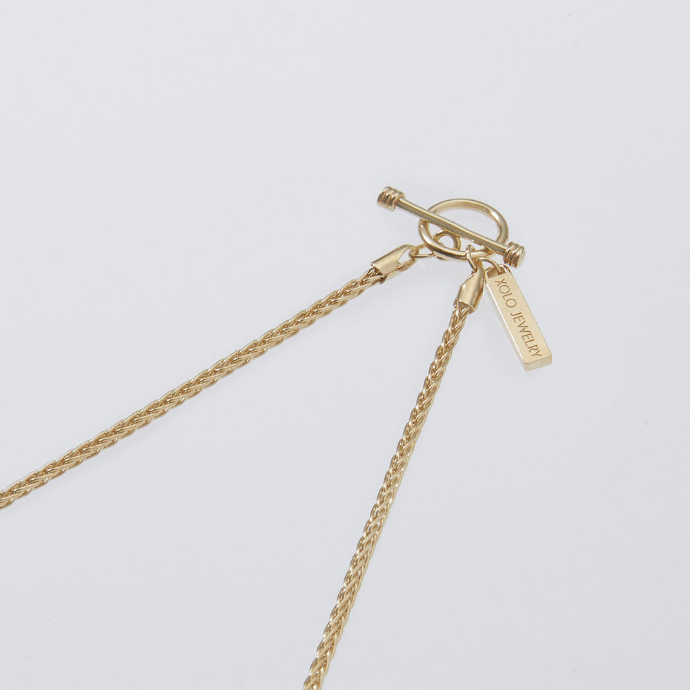 Spike Link Necklace -Gold-