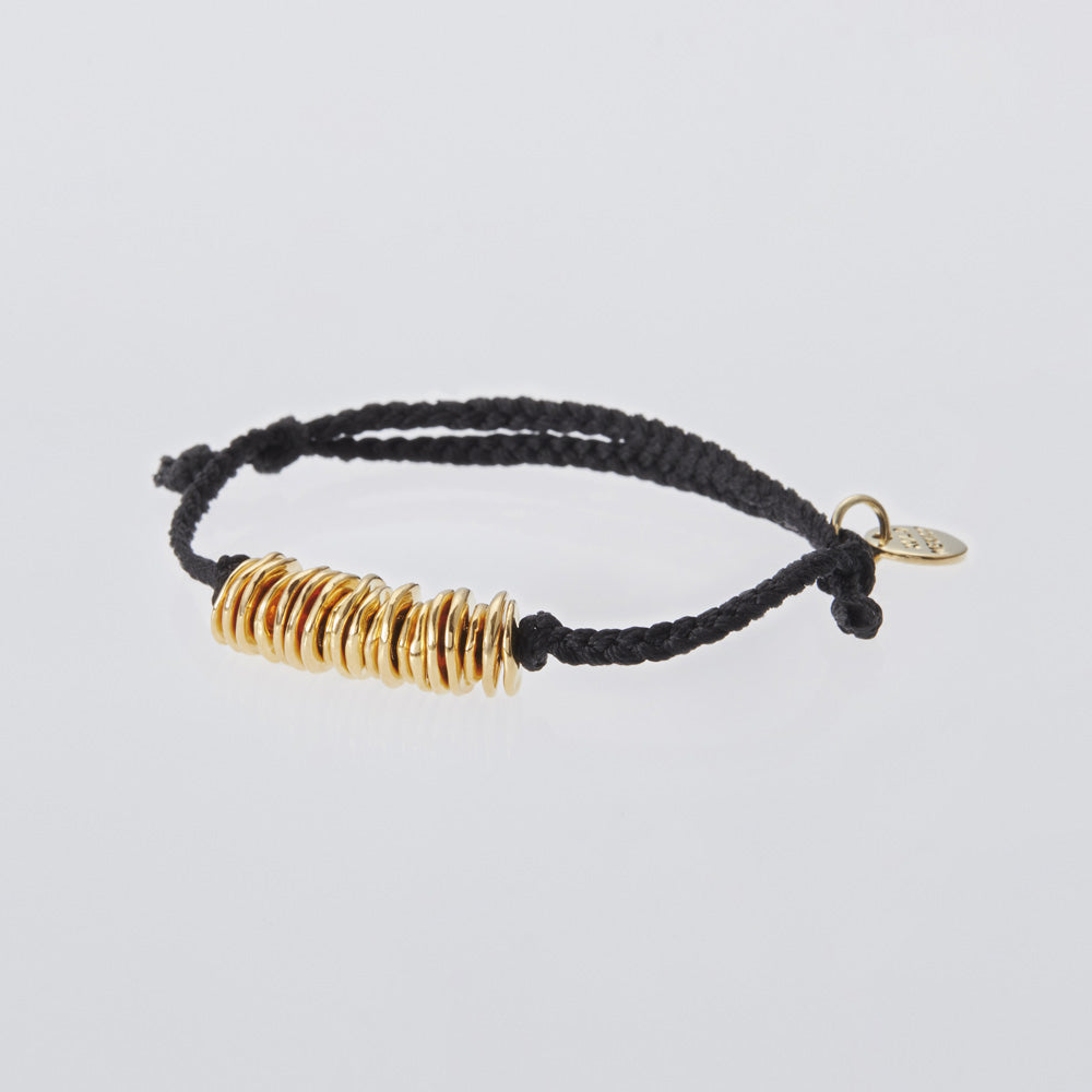 Piece Silk Code Bracelet -Gold-