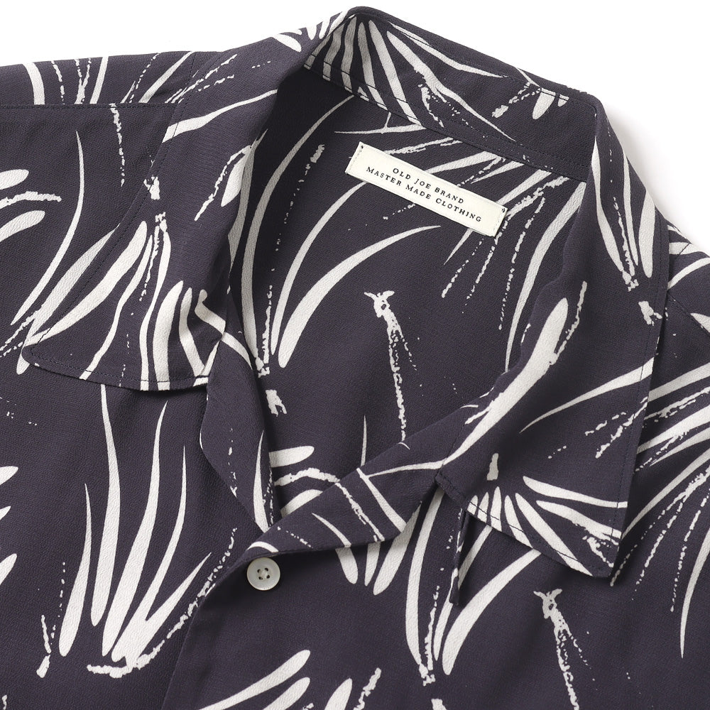 ORIGINAL PRINTED OPEN COLLAR SHIRTS(PINE NEEDLE)Short-sleeve