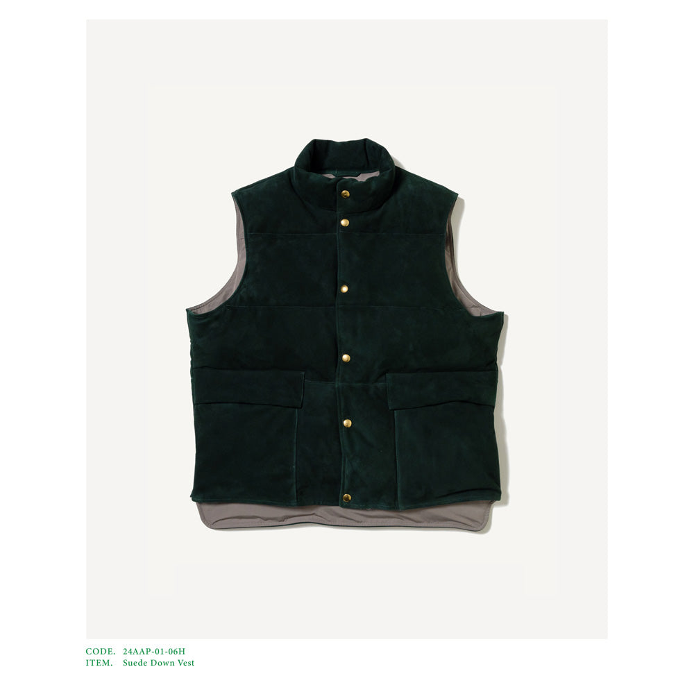 Suede Down Vest