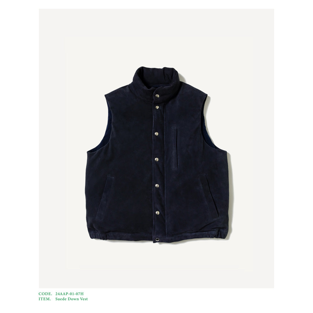 Suede Down Vest