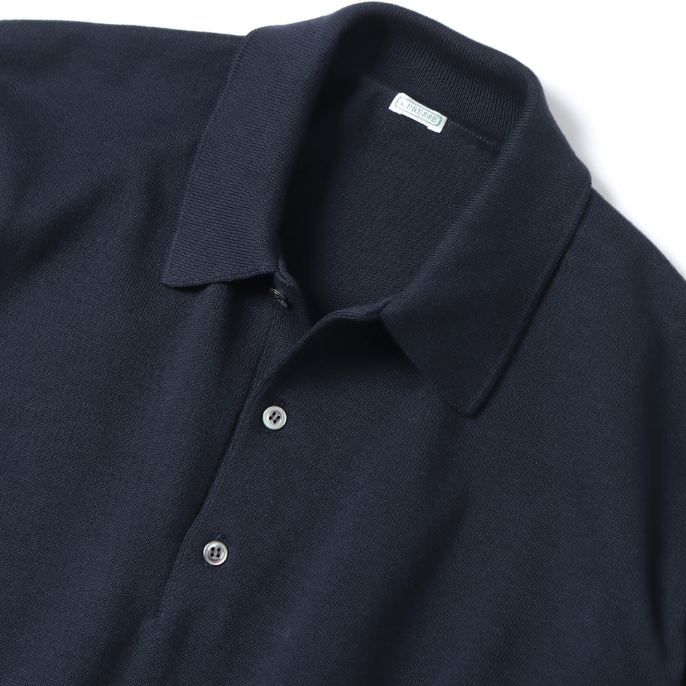 A.PRESSE Cotton Knit L/S Polo Shirts 24SAP-03-07K (24SAP-03-07K 