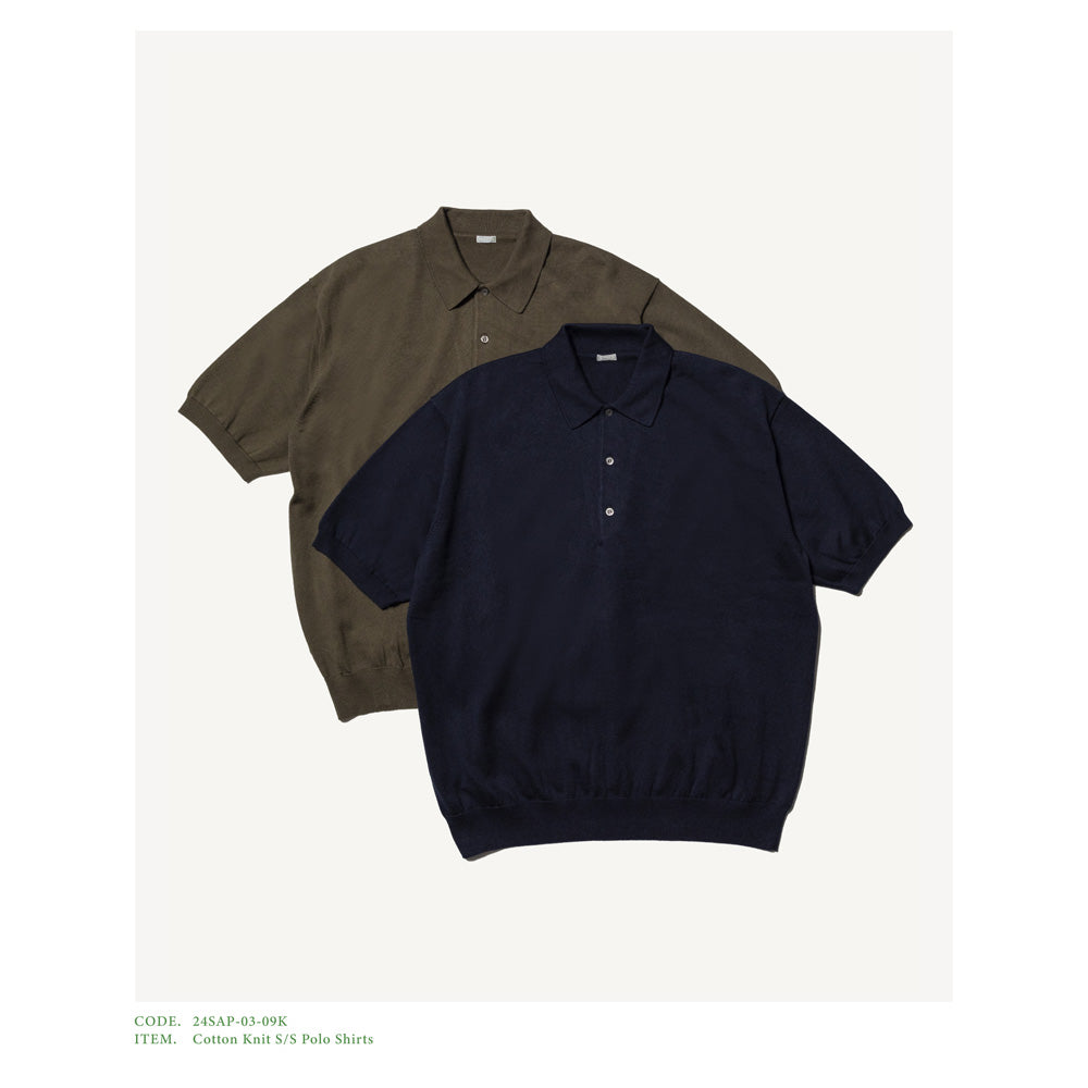 A.PRESSE (ア プレッセ) Cotton Knit S/S Polo Shirts 24SAP-03-09K  
