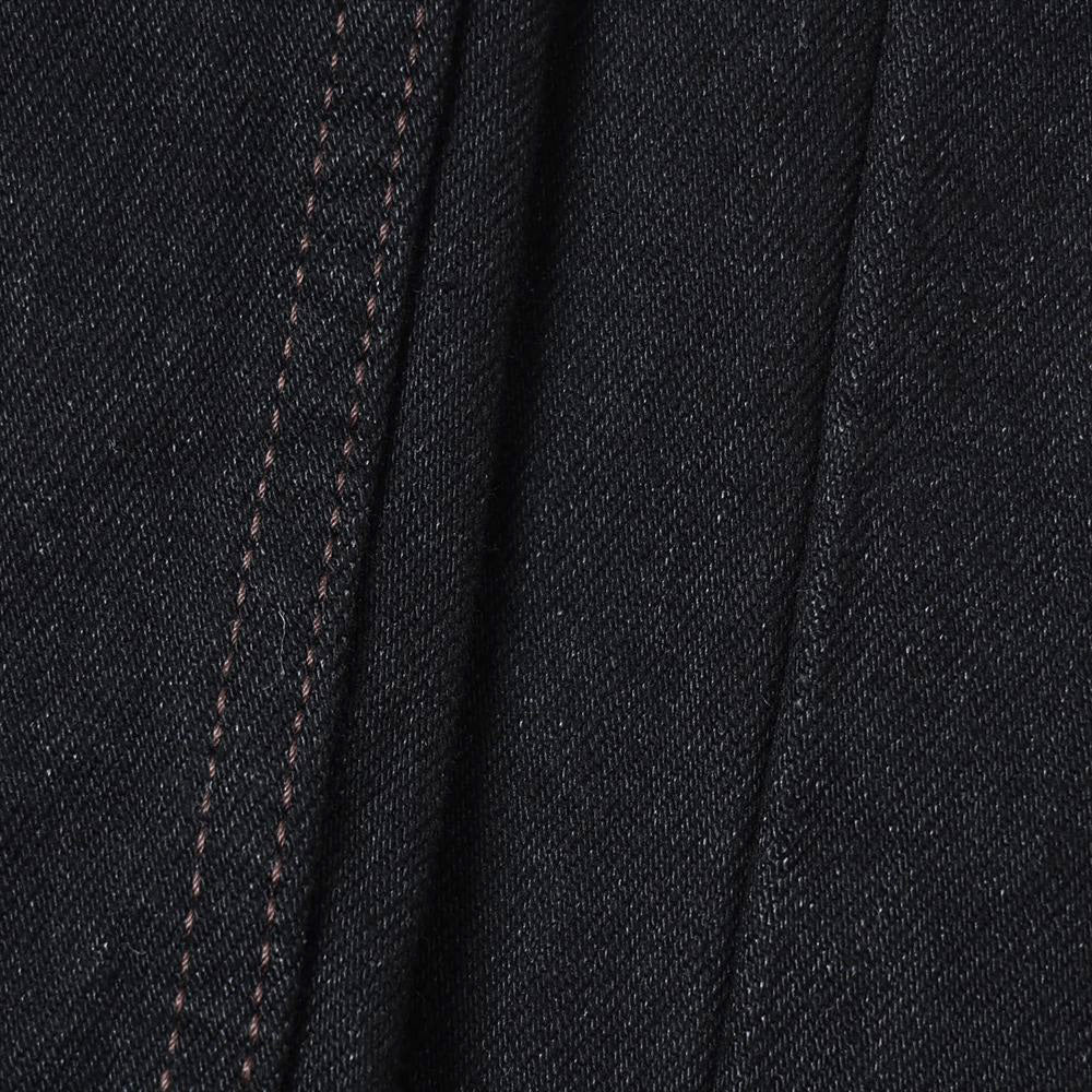 ブラック スビンコットン 13.5oz バギーデニム(BLACK)