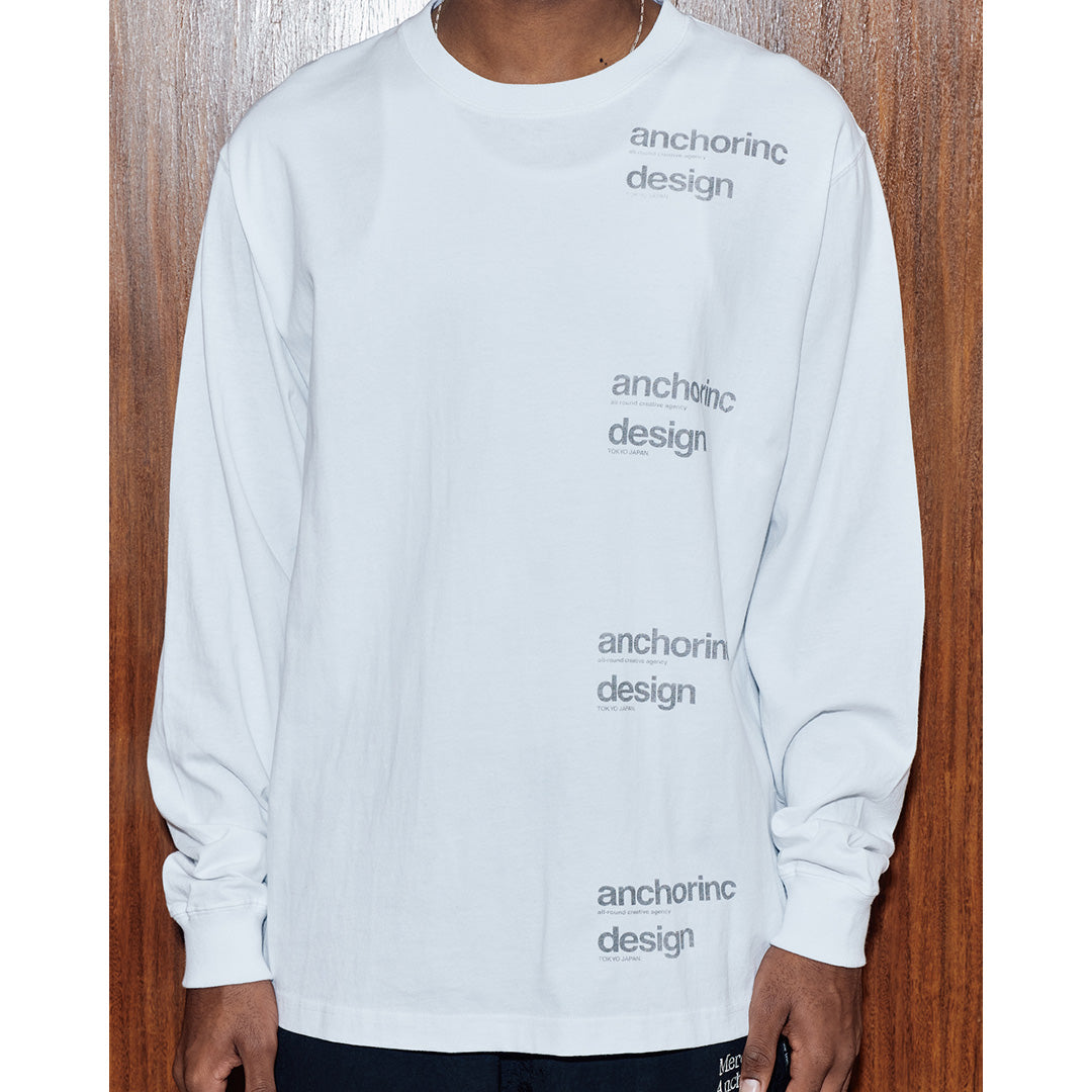REPEATED FABRIC LOGO L/S TEE