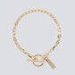 Oval Cut Link Bracelet -4mm- -Gold-