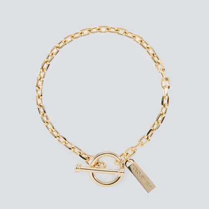 Oval Cut Link Bracelet -4mm- -Gold-