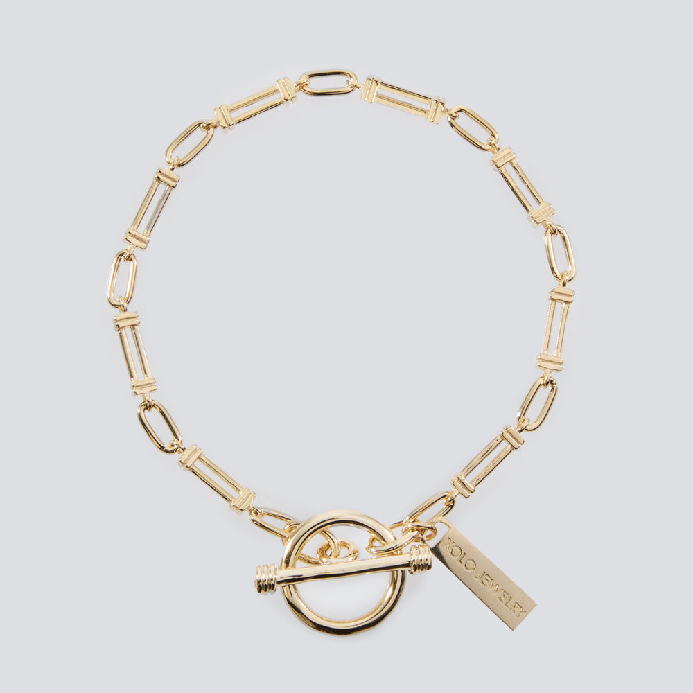 Lantern Link Bracelet -3mm- -Gold-