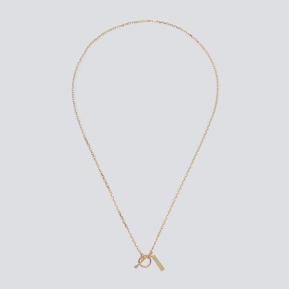 Oval Cut Necklace -Gold-