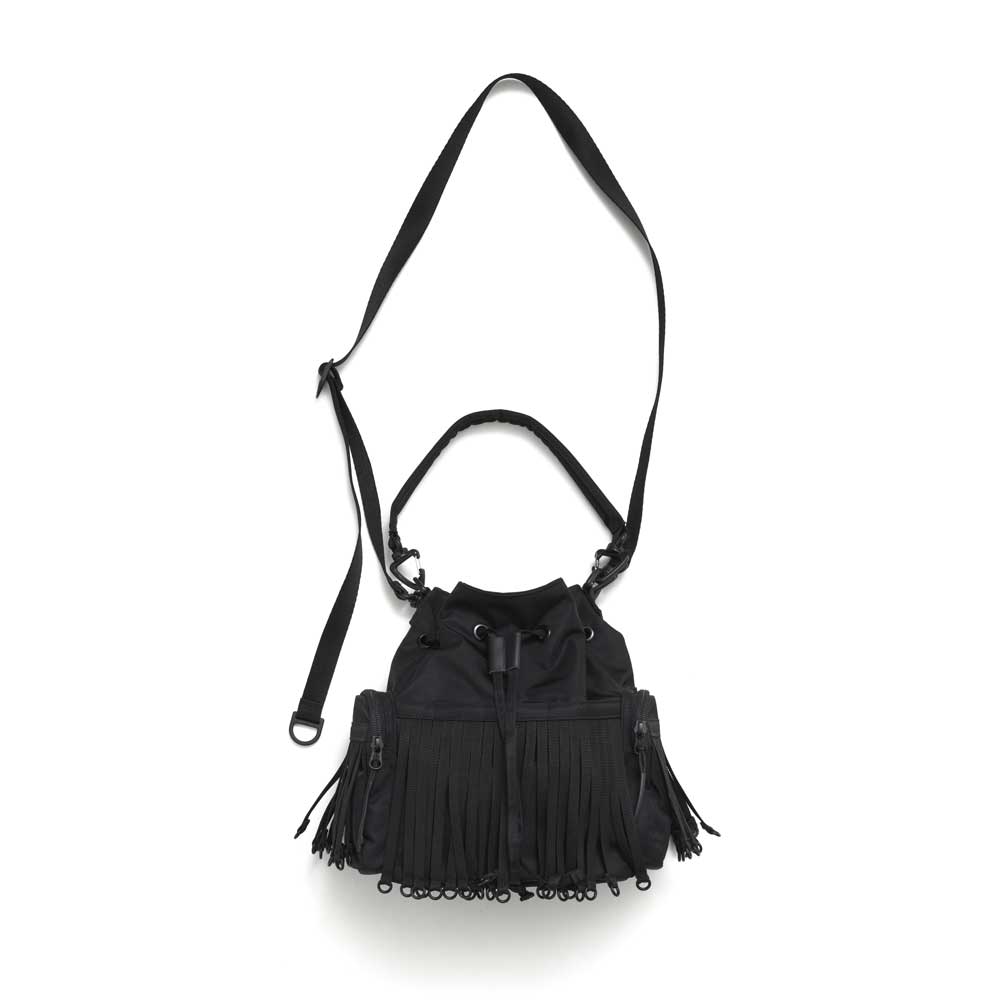 TAPE FRINGE DRAW STRING BAG