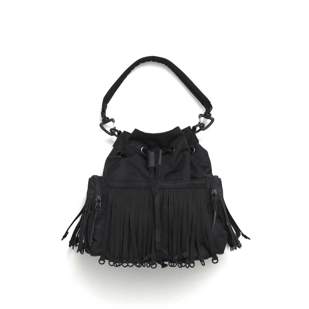 TAPE FRINGE DRAW STRING BAG